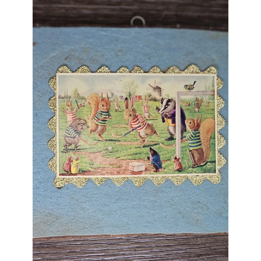 Vintage Racey Helps Animal Wall Art Set of 7 Woodland Decor
